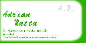 adrian matta business card